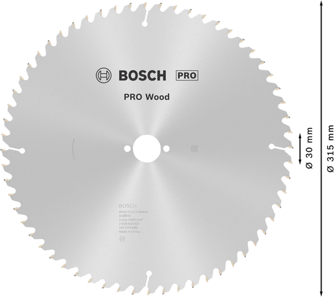 Puidusae ketas PRO Wood Circular, 315 × 3,2 × 30 mm, T80 Bosch Professional – Bosch Professional