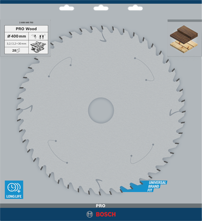 Puidusae ketas PRO Wood Circular, 400 × 3,2 × 30 mm, T28 Bosch Professional – Bosch Professional