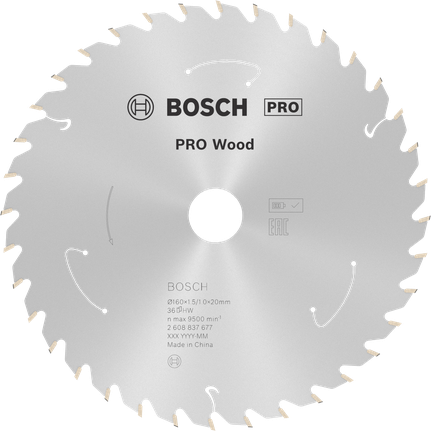Puidusae ketas PRO Wood cordless, 160 × 1,5 × 20 mm, T36 Bosch Professional – Bosch Professional