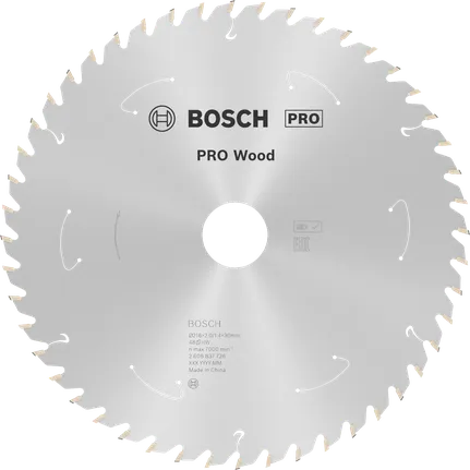 Puidusae ketas PRO Wood cordless, 216 × 1,7 × 30 mm, T48, läbimõõt 216 mm, ava suurus 30 mm, paksus 1,4 mm Bosch Professional – Bosch Professional