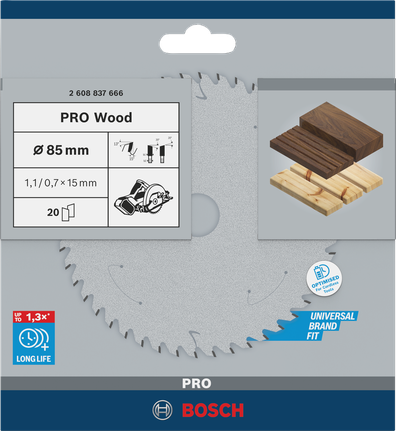 Puidusae ketas PRO Wood cordless, 85 × 1,1 × 15 mm Bosch Professional – Bosch Professional