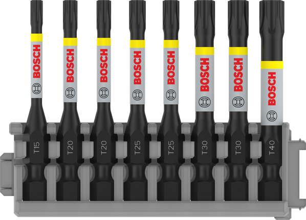 Puur PRO Torx Impact, T15, T20(×2), T25(×2), T30(×2), T40, 55 mm, 8 tk Bosch Professional – Bosch Professional