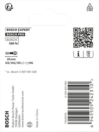 Puurid PRO H Impact, H3, H4, H5 (×2), H6, 25 mm, 5 tk Bosch Professional – Bosch Professional