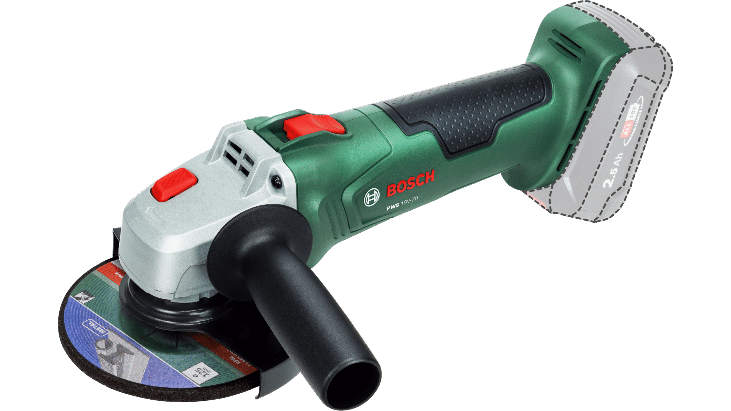 Akunurklihvija Bosch PWS 18V-70 – Bosch