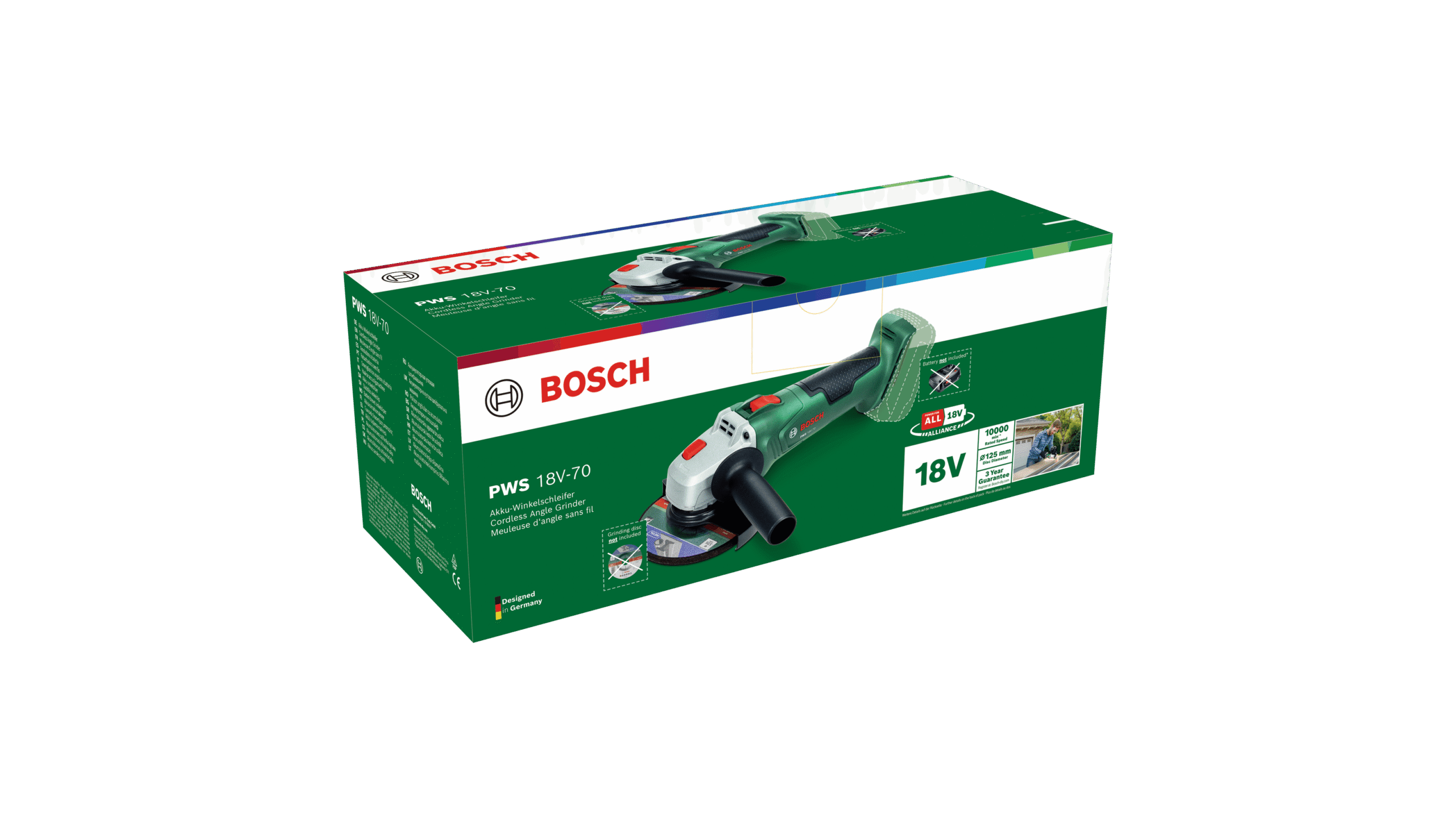 Akunurklihvija Bosch PWS 18V-70 – Bosch