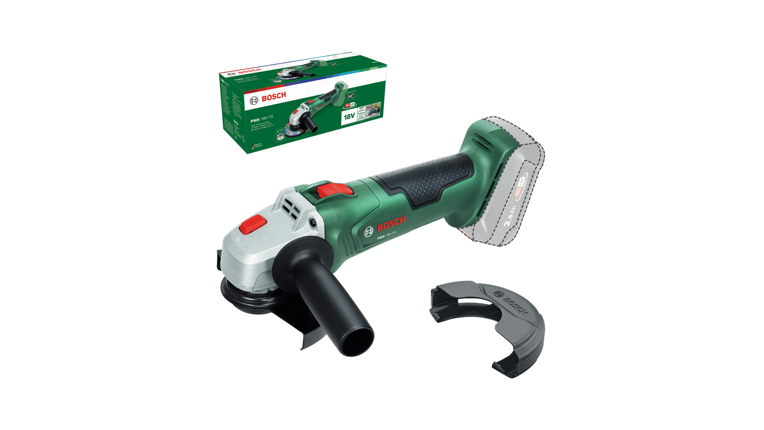 Akunurklihvija Bosch PWS 18V-70 – Bosch
