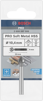 Süvisti PRO Soft Metal HSS, 10,4 × 50 mm, M5 Bosch Professional – Bosch Professional