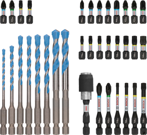 Segakomplekt PRO Impact, väljapaneku alus, 6 × 35 tk Bosch Professional – Bosch Professional