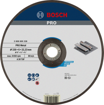 Seotud lihvketas PRO Metal, 230 × 6 × 22,23 mm, oSa Bosch Professional – Bosch Professional