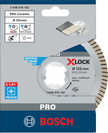 Teemantketas PRO Ceramic X-Lock, 125 × 22,23 mm, 22,23 mm Bosch Professional – Bosch Professional