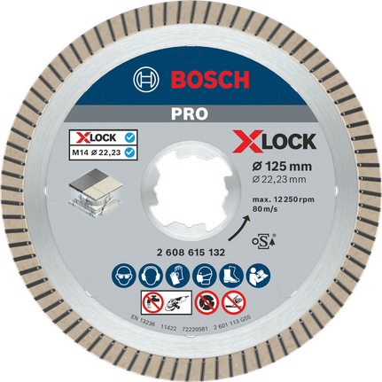 Teemantketas PRO Ceramic X-Lock, 125 × 22,23 mm, 22,23 mm Bosch Professional – Bosch Professional