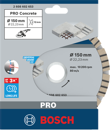 Teemantketas PRO Concrete, 150 × 22,23 mm Bosch Professional – Bosch Professional
