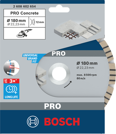 Teemantketas PRO Concrete, 180 × 22,23 mm Bosch Professional – Bosch Professional