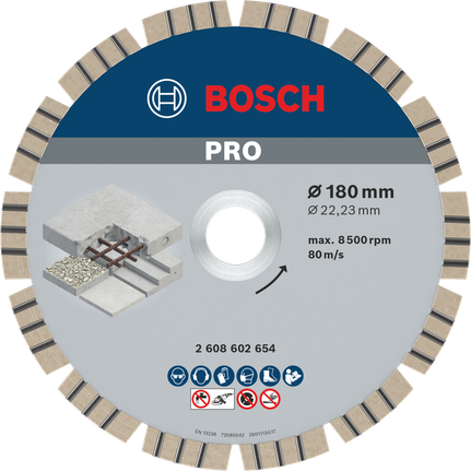 Teemantketas PRO Concrete, 180 × 22,23 mm Bosch Professional – Bosch Professional