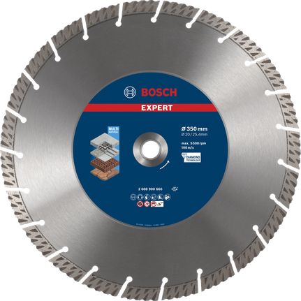 Teemantlõikeketas EXPERT MultiMaterial, 350 × 20/25,40 × 3,3 × 15 mm Bosch EXPERT – Bosch EXPERT