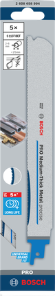 Saabelsaetera PRO Medium-Thick Metal precise S1137BEF 1,1 × 25 × 225 mm, 5 tk Bosch Professional – Bosch Professional