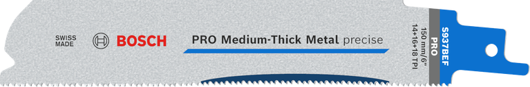 Saabelsaetera PRO Medium-Thick Metal precise S937BEF, 1,1 × 25 × 150 mm, 5 tk Bosch Professional – Bosch Professional