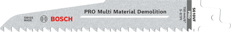 Saabelsaetera PRO Multi Material Demolition S610VF 1,6 × 22 × 150 mm, 5 tk Bosch Professional – Bosch Professional