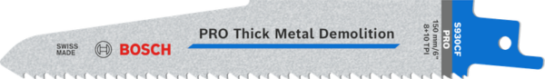 Saabelsaetera PRO Thick Metal Demolition S930CF 1,6 × 22 × 150 mm, 5 tk Bosch Professional – Bosch Professional