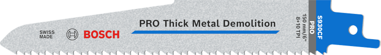 Saabelsaetera PRO Thick Metal Demolition S930CF 1,6 × 22 × 150 mm, 5 tk Bosch Professional – Bosch Professional