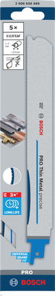 Saabelsaetera PRO Thin Metal precise S1137EAF 1,1 × 25 × 225 mm, 5 tk Bosch Professional – Bosch Professional