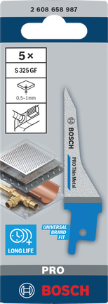Saabelsaetera PRO Thin Metal S325GF, 1,25 × 7 × 85 mm, 5 tk Bosch Professional – Bosch Professional