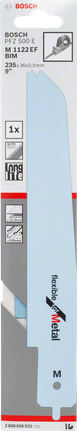 Saabelsaetera Thin Metal M1122EF, 0,9 × 36 × 235 mm, 5 tk Bosch Professional – Bosch Professional