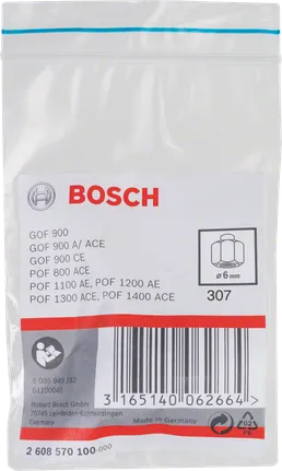 Tsang, tööriista ühilduvus GOF 130, GOF 900, GOF 900 A, GOF 900 ACE, GOF 900 CE, GOF 1250 LCE Professional, POF 800 ACE, POF 1100 AE, POF 1200 AE, POF 1300 ACE, POF 1400 ACE, läbimõõt 6 mm Bosch Professional – Bosch Professional